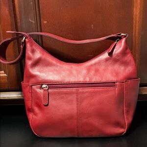 St. John’s Bay vintage Red Leather Shoulder Bag